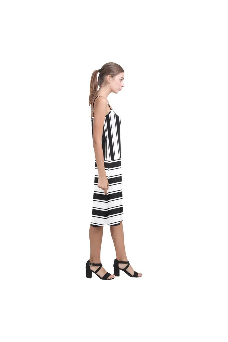 Crossed Striped Alcestis Slip Dress