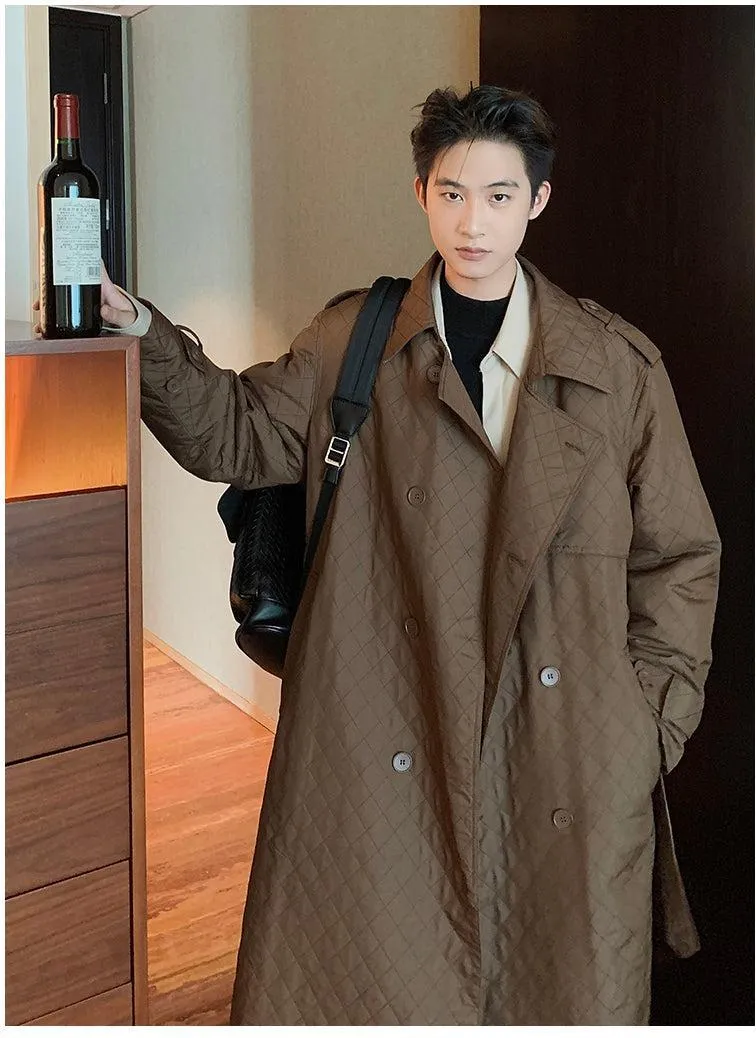 Diamond-Shaped Cotton-padded Trench Coat