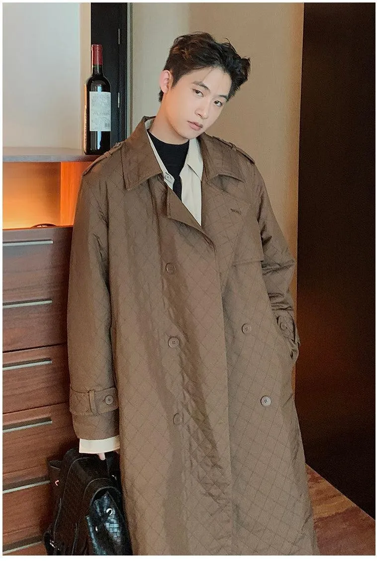 Diamond-Shaped Cotton-padded Trench Coat