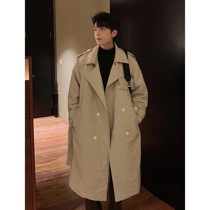 Diamond-Shaped Cotton-padded Trench Coat