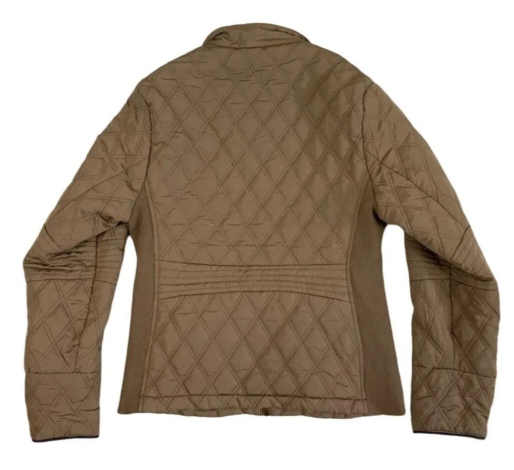 DIESEL TAUPE QUILTED ZIP UP OUTDOOR WINTER JACKET SIZE S M