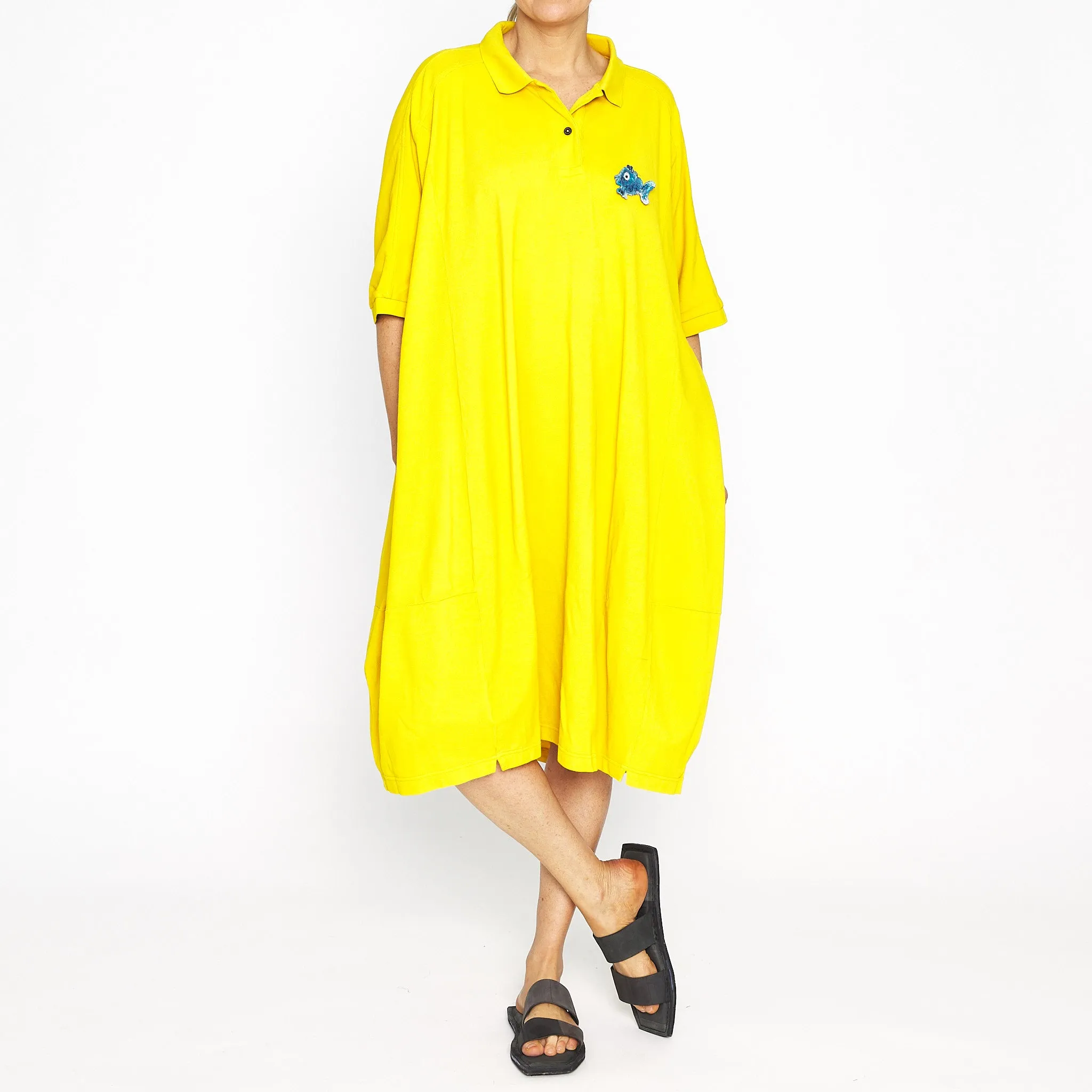 DIP-2430905 S/S Polo tunic lemon