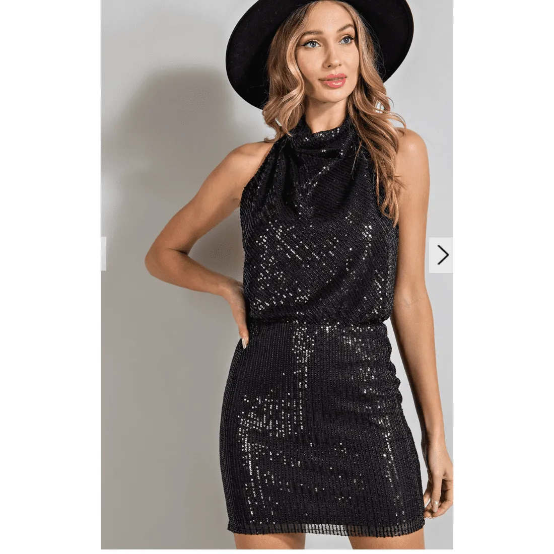 Draw Attention Sequin Bodycon Open Back Mini Dress