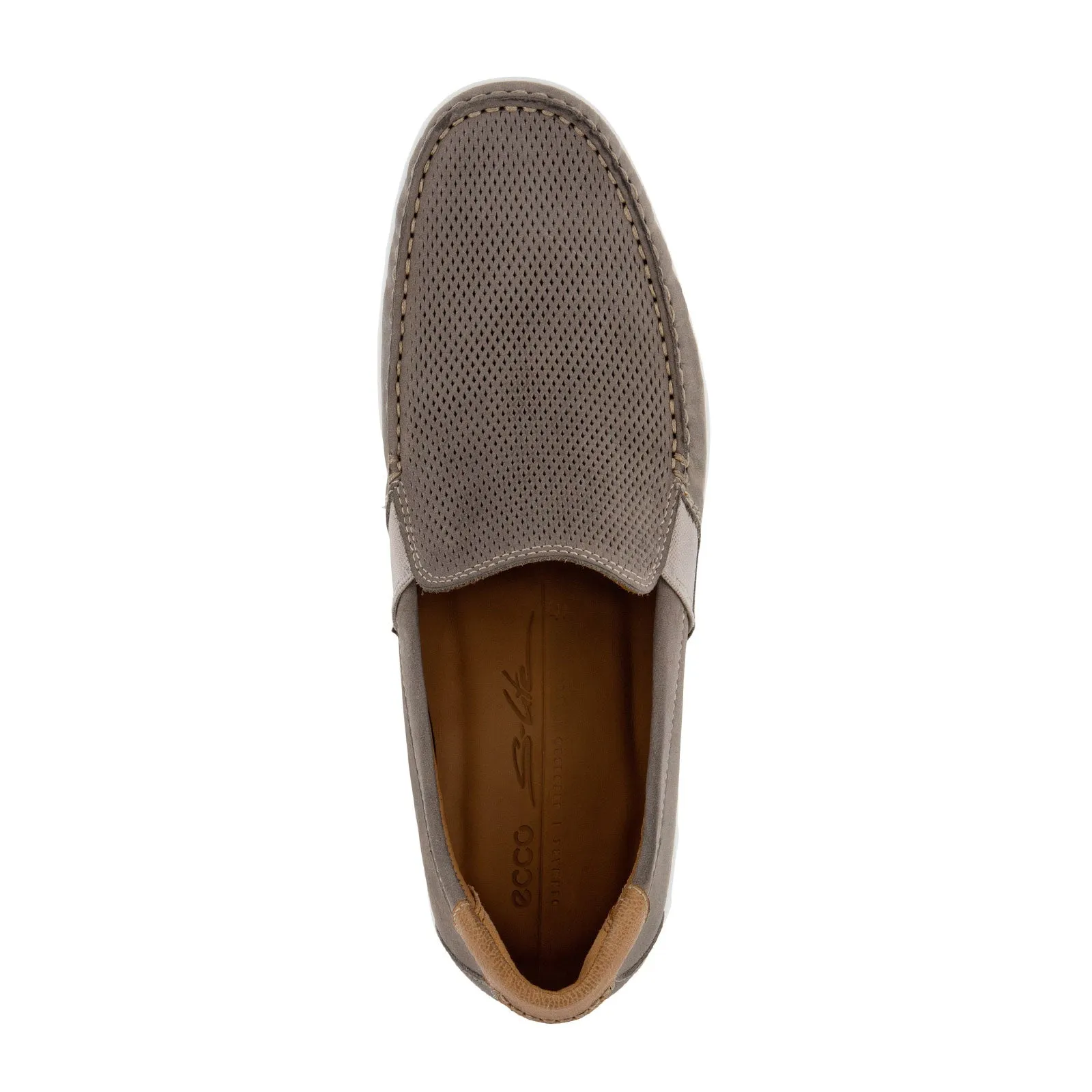 ECCO S Lite Moc Slip On (Men) - Warm Grey/Cognac