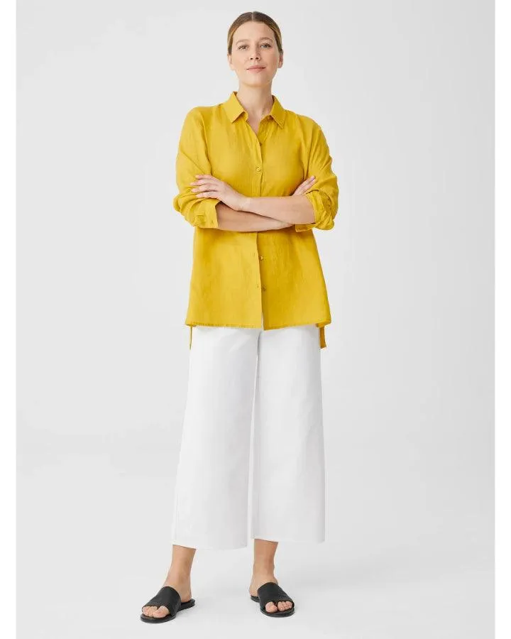 Eileen Fisher Handkerchief Linen Classic Collar Shirt