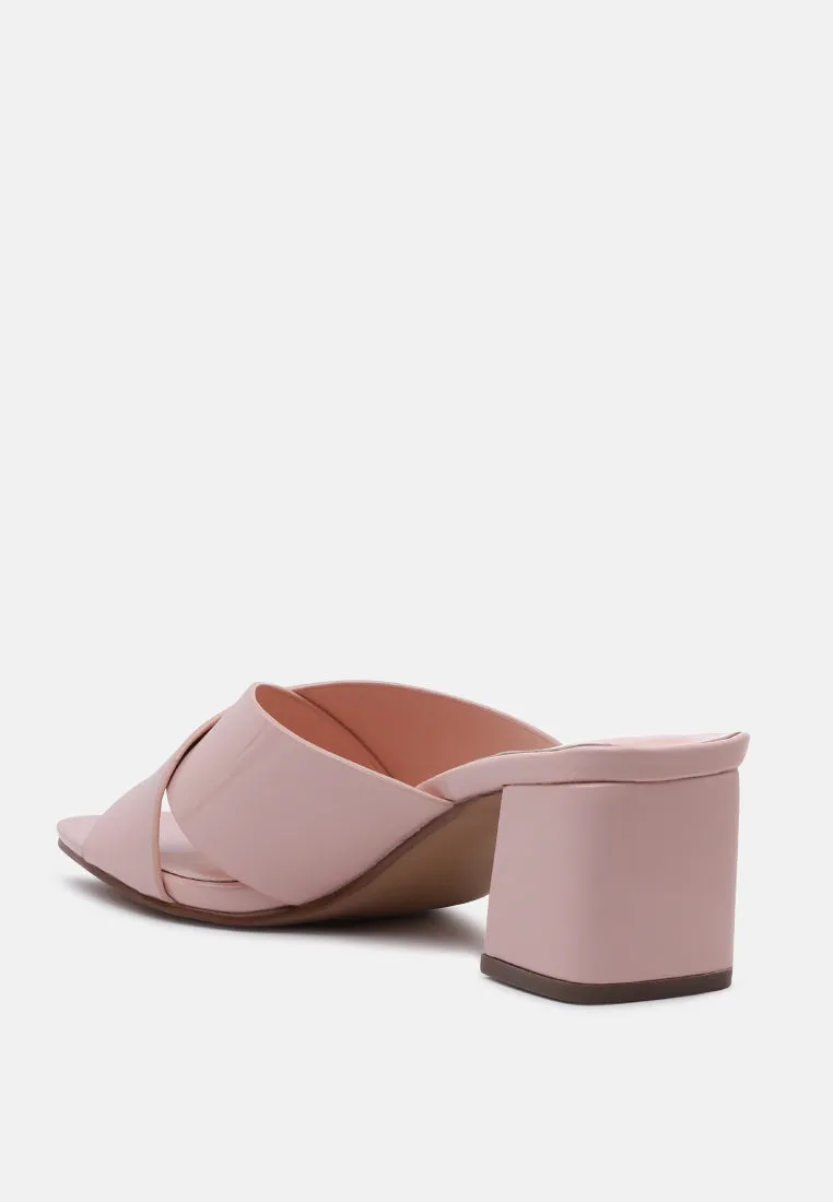 Emine Block Heeled Slip-On Sandals