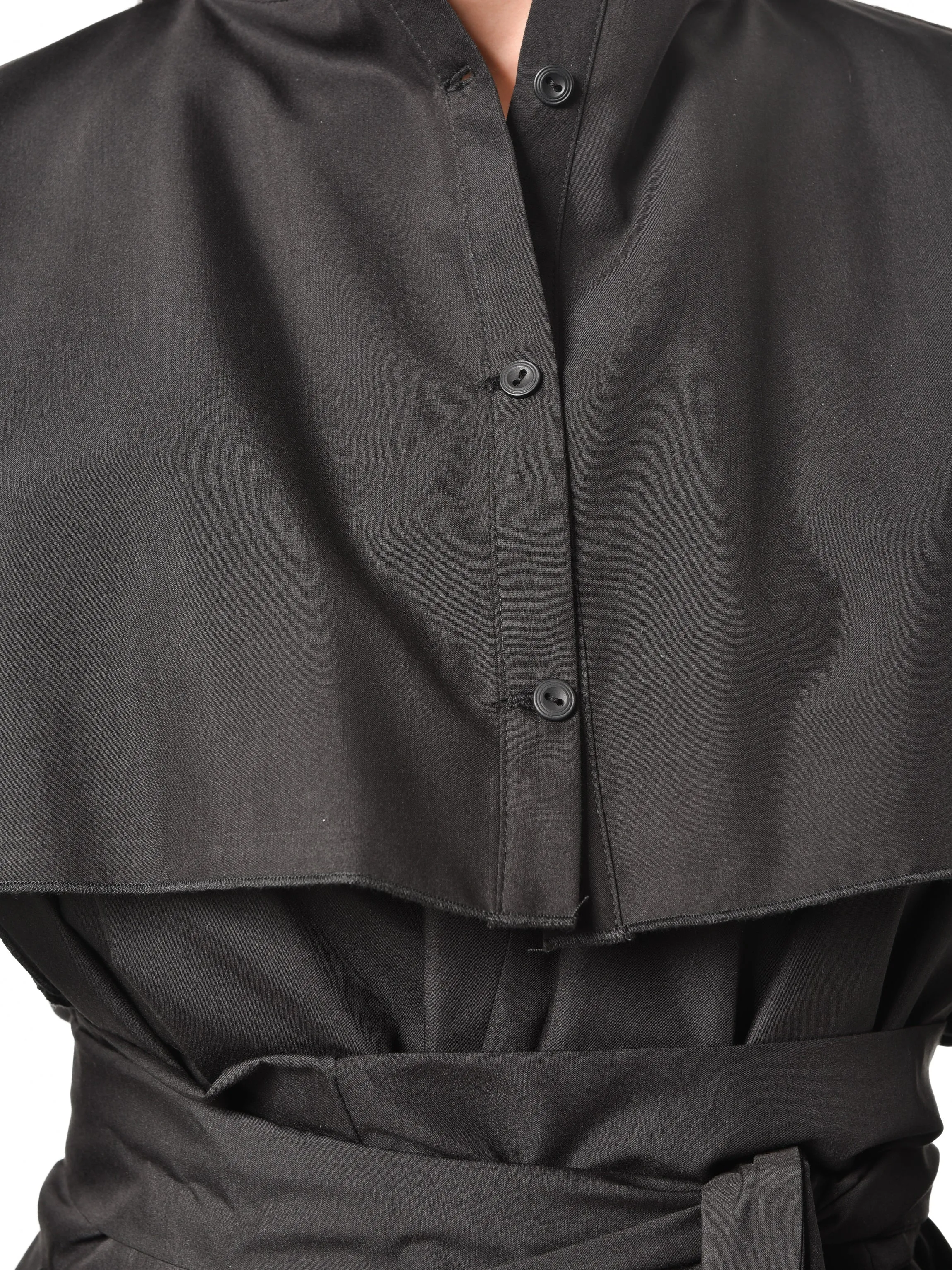 Extravagant Belted Long Shirt In Black