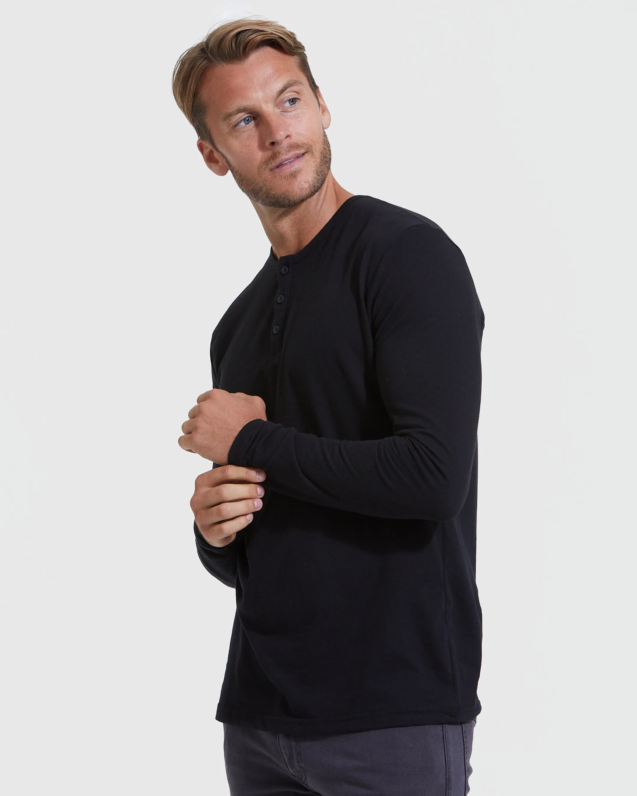 Fall Hues Long Sleeve Henley 3-Pack