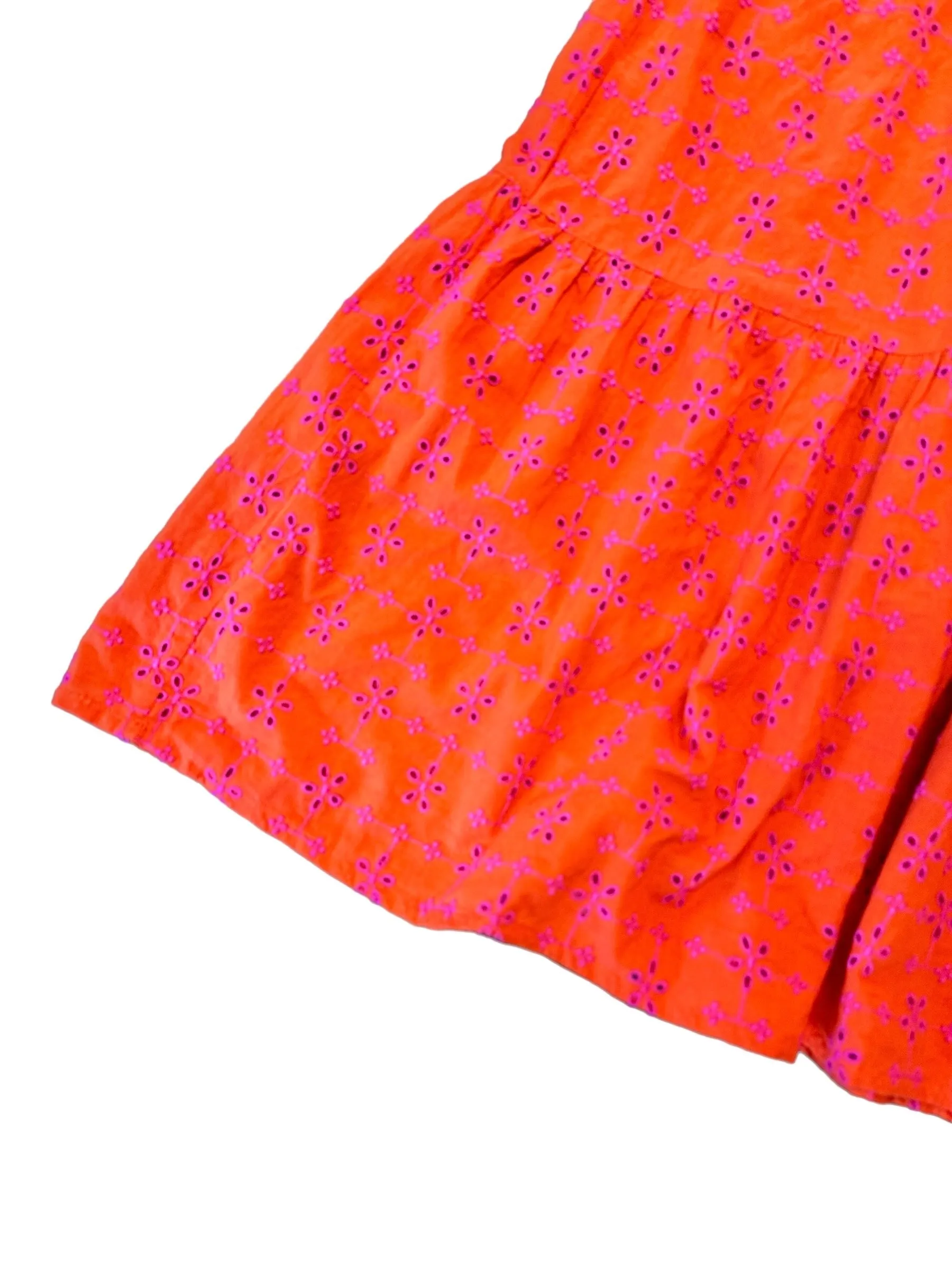 Flaming Katy Dress in Orange Lace Embroidery by Nimo