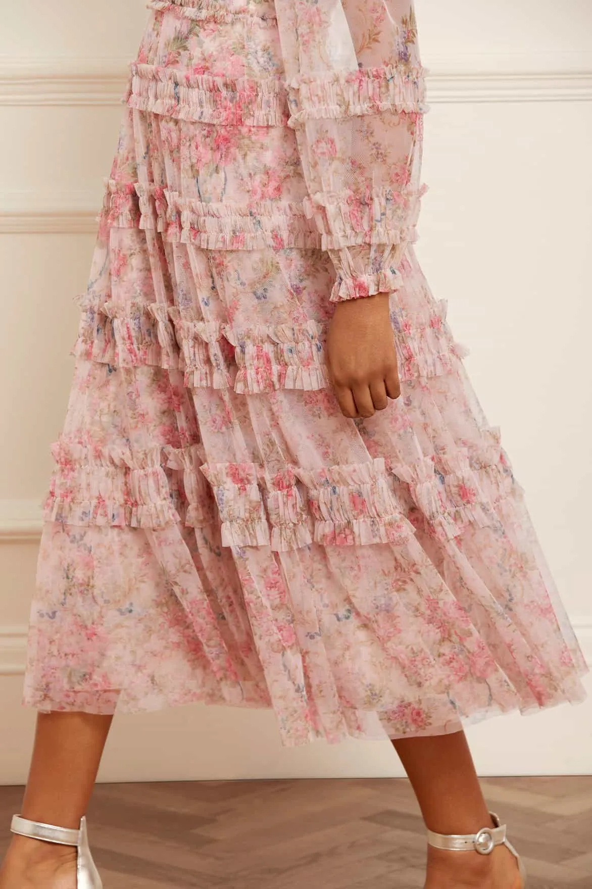 Floral Wreath Ruffle Ballerina Dress