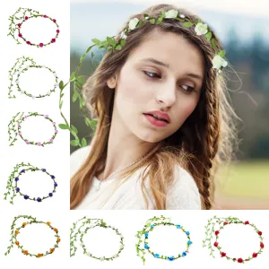 Flower headband rose wreath -for Midsummer's Day