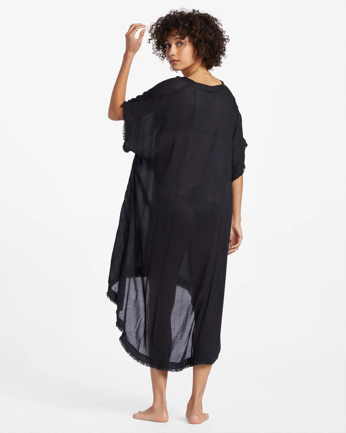 Found Love Midi Beach Cover-Up - Black Pebble