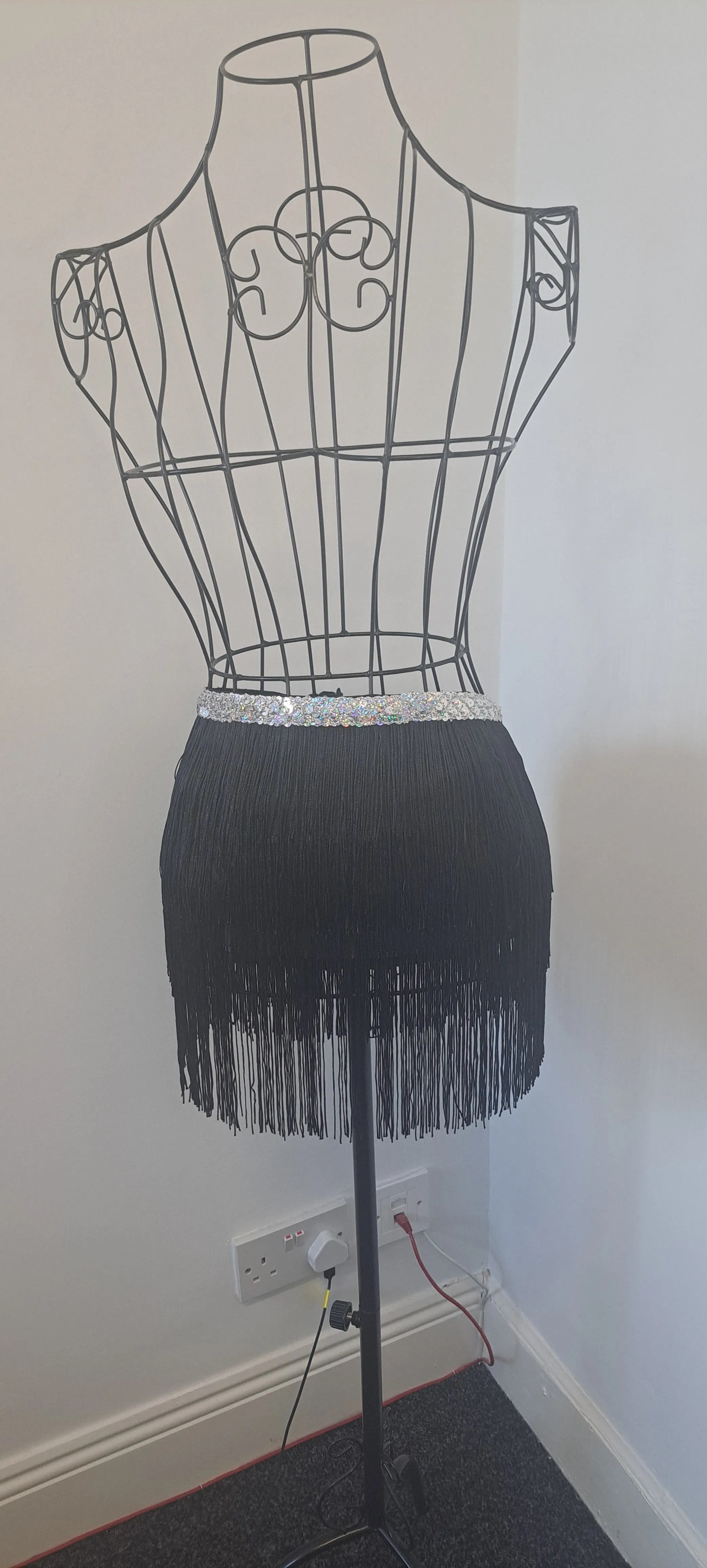 Fringed Skirt Sash Belt