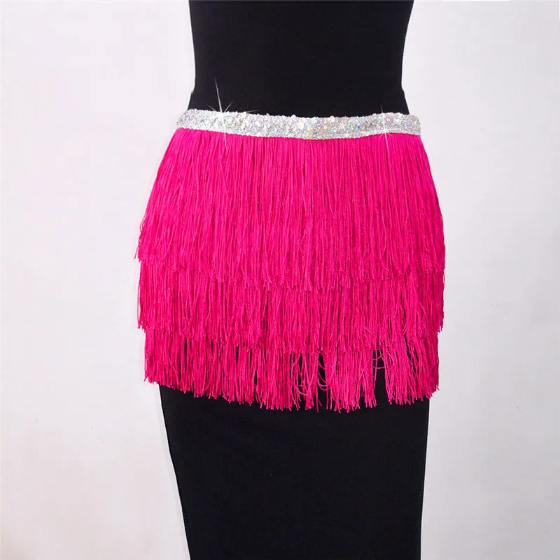 Fringed Skirt Sash Belt