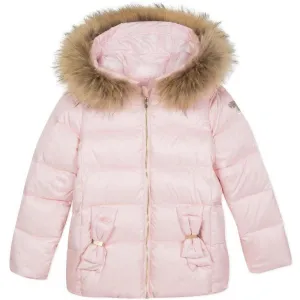 Girls Pale Pink Padded Down Jacket