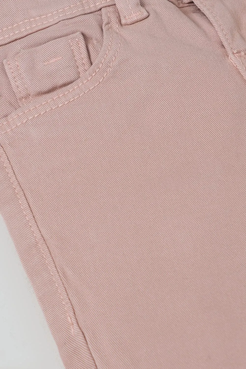 Girls Pink Cotton Pant