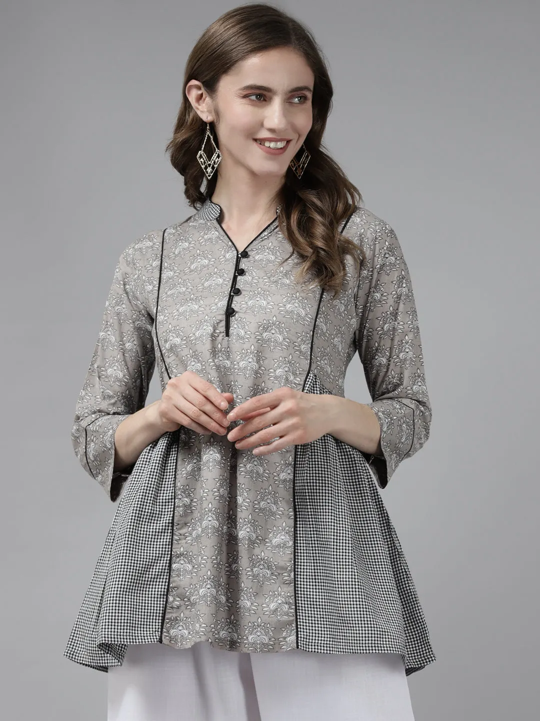 Grey Printed Tunic