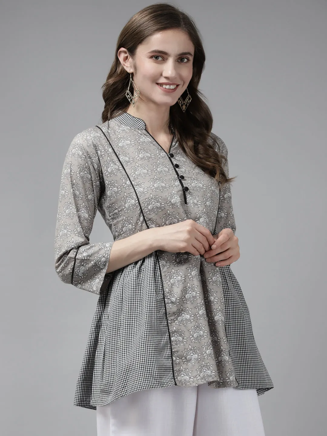 Grey Printed Tunic