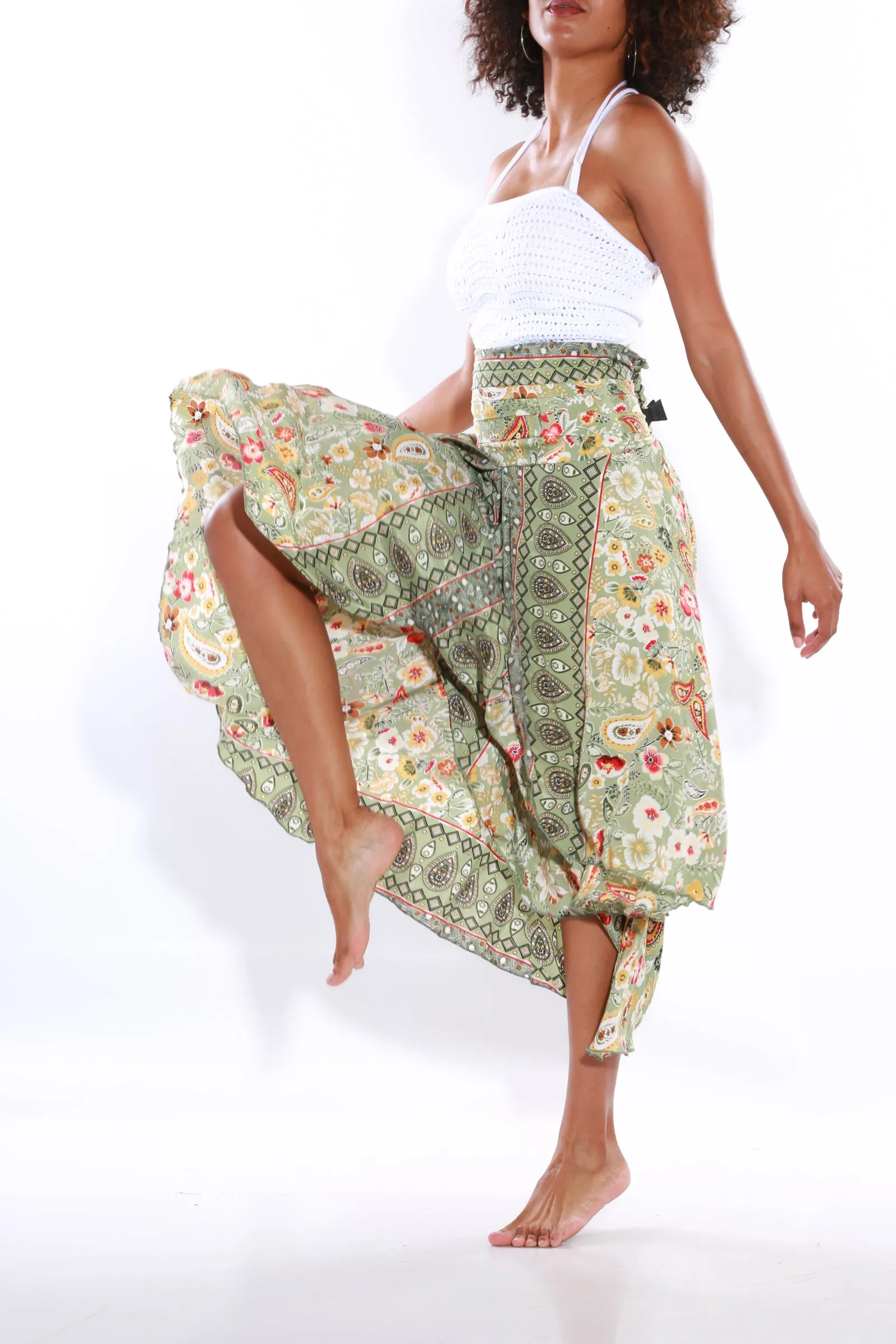 Happy Boho midi skirt - olive