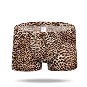 Ice Silk Sexy Leopard Men's Trunk