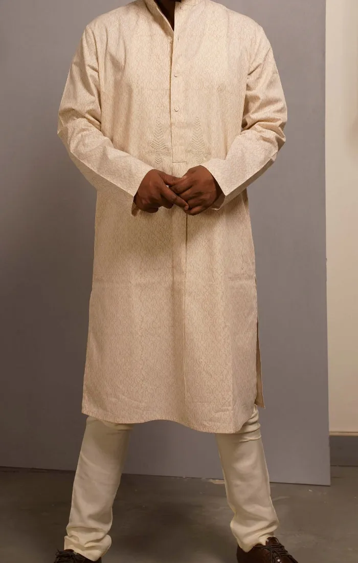 Ivory handblock printed Kurta