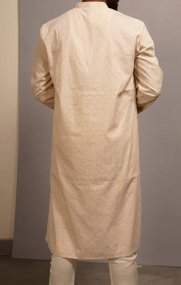 Ivory handblock printed Kurta