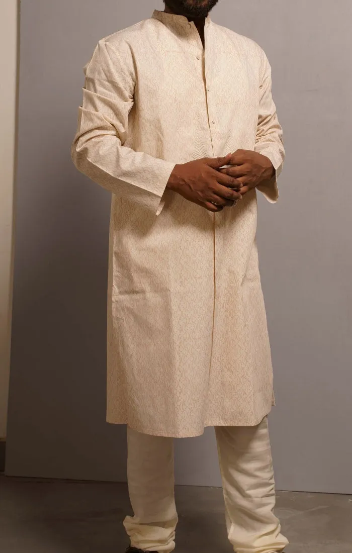 Ivory handblock printed Kurta