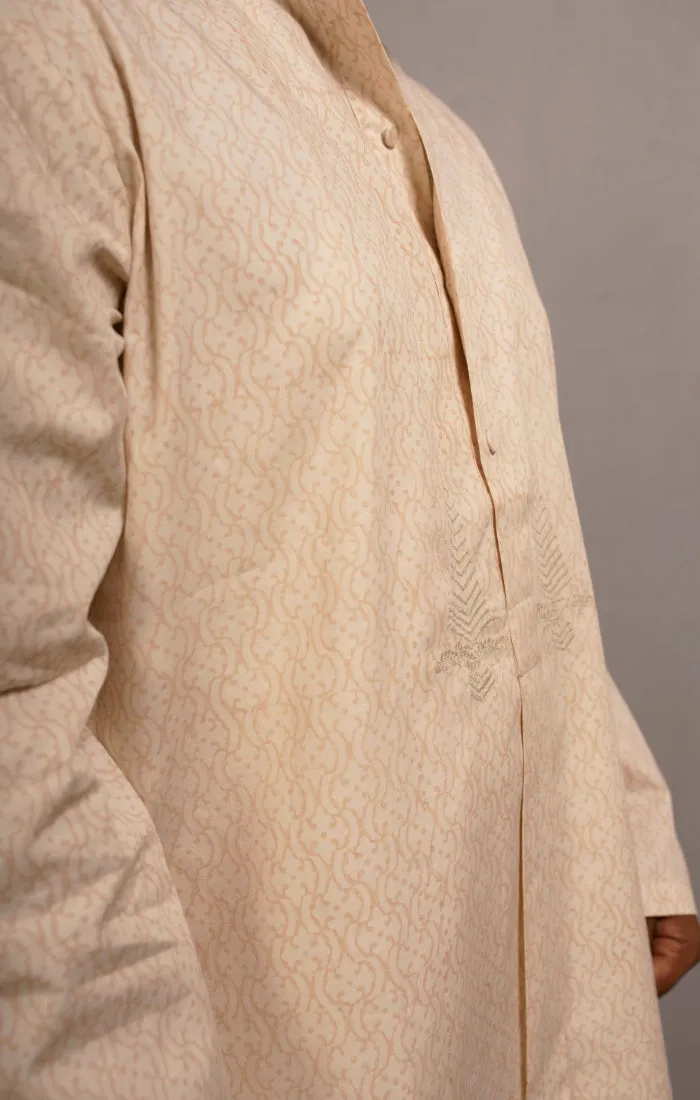 Ivory handblock printed Kurta