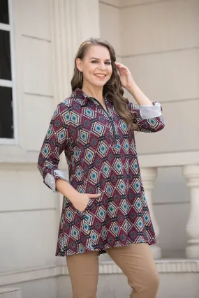 Jancy's Gingham Tunic with Pockets