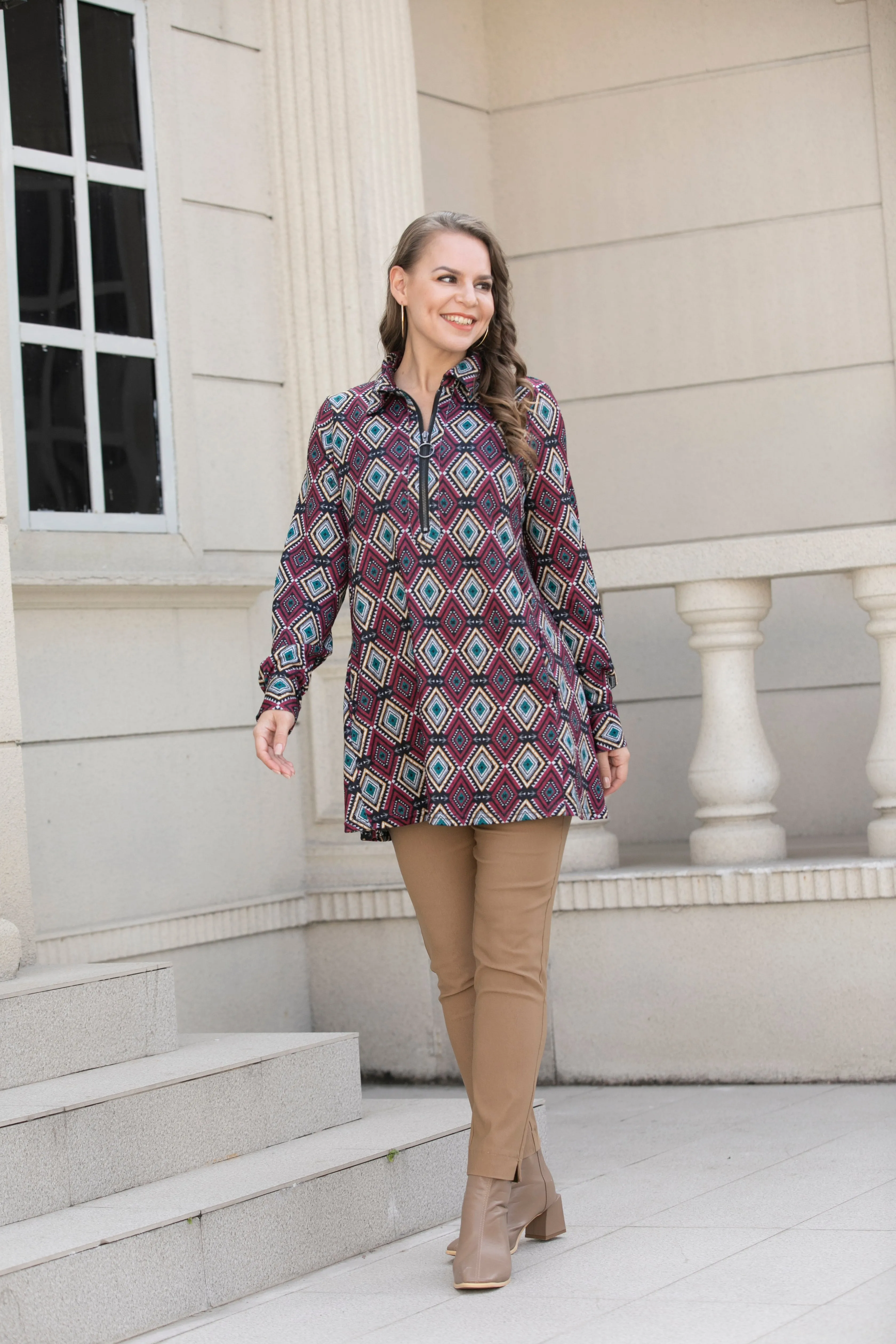 Jancy's Gingham Tunic with Pockets