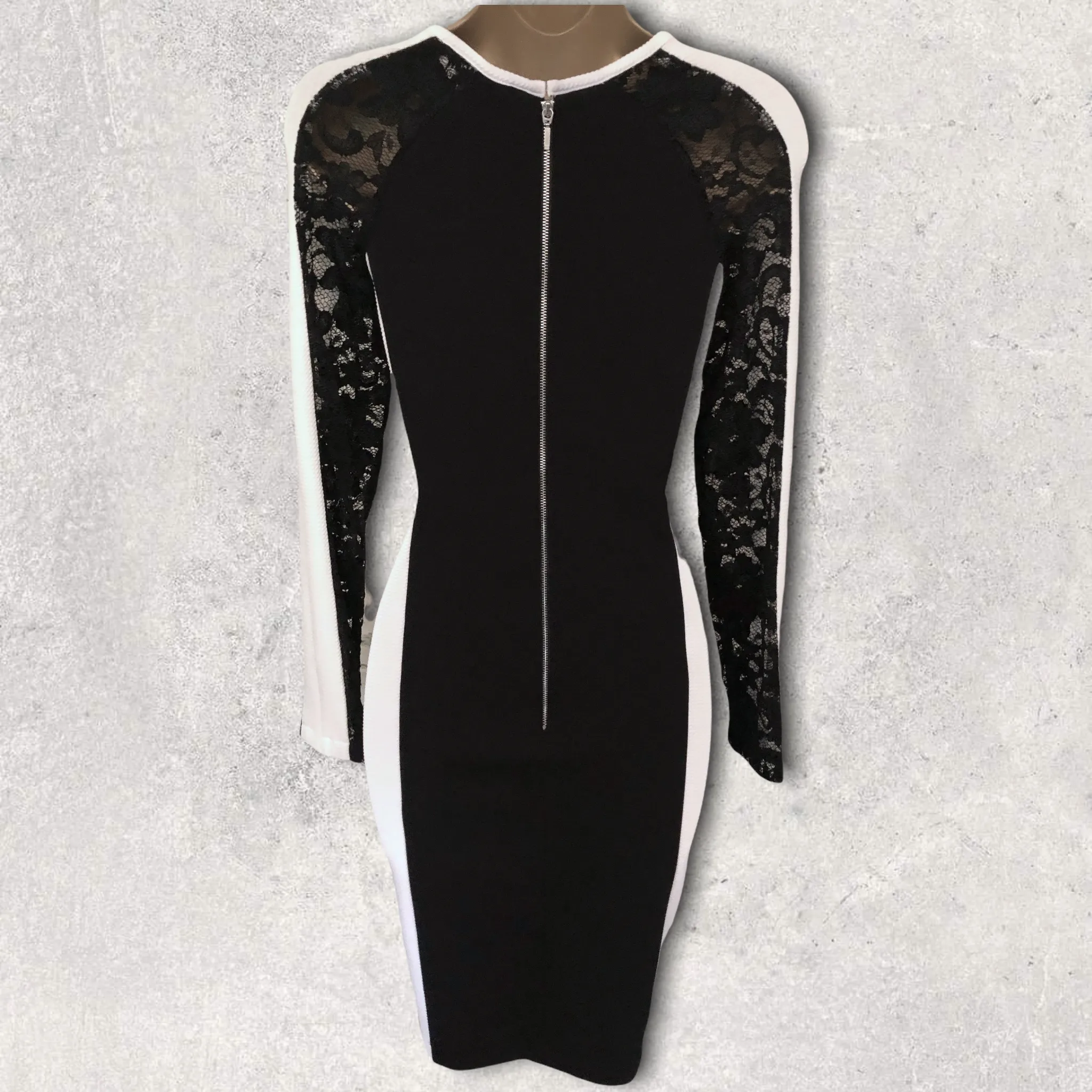 Joseph Ribkoff Black & Vanilla Bodycon Dress UK 10 US 6 EU 38