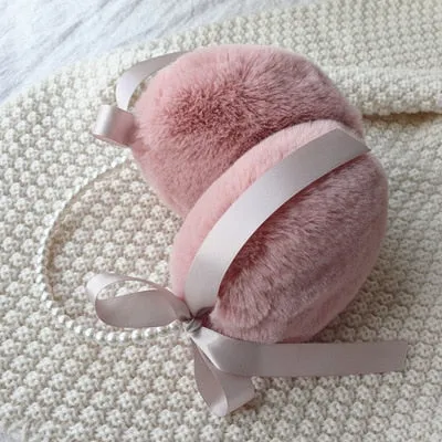 Kawaii Coquette Aesthetic Pearl Earmuffs