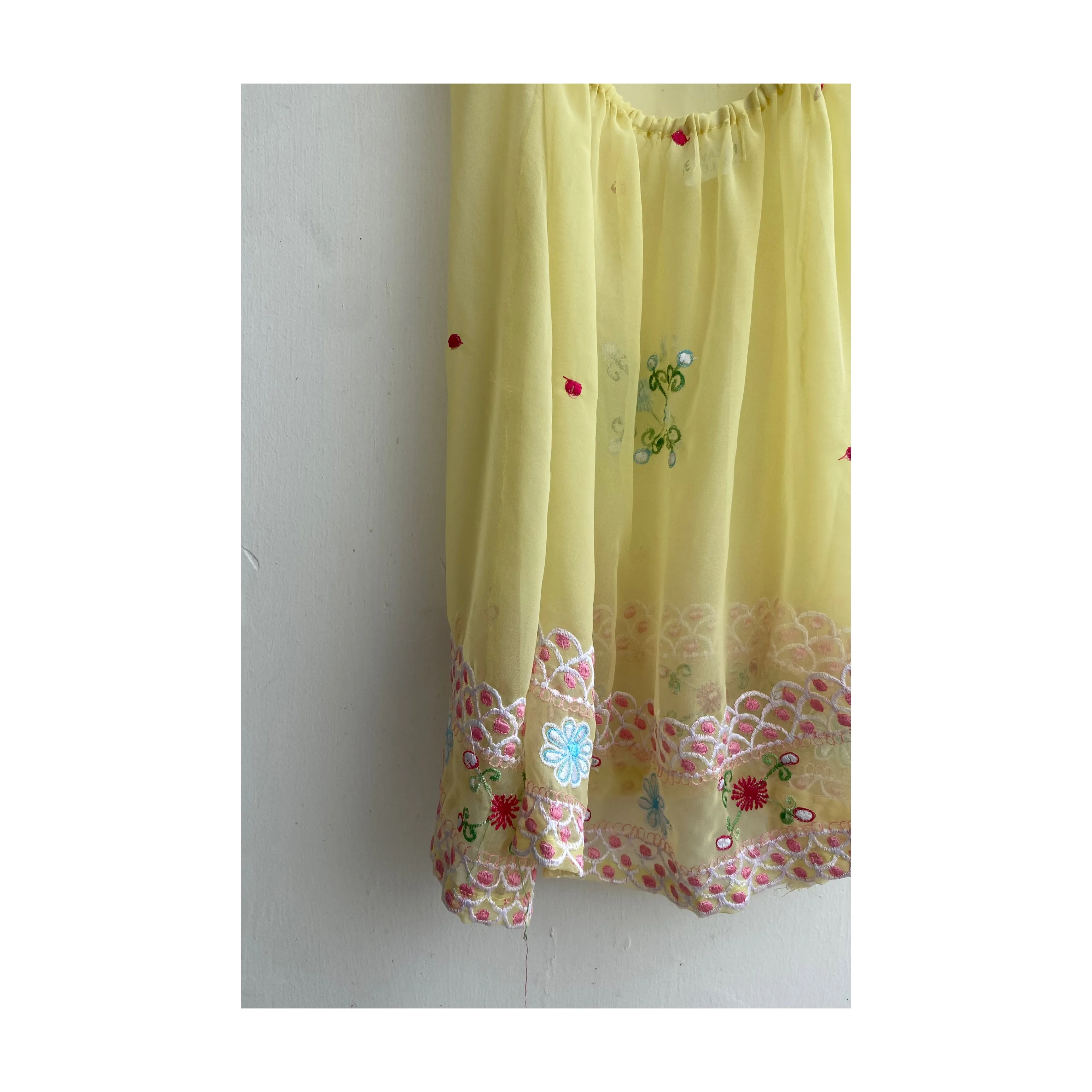 Lime embroidered tunic