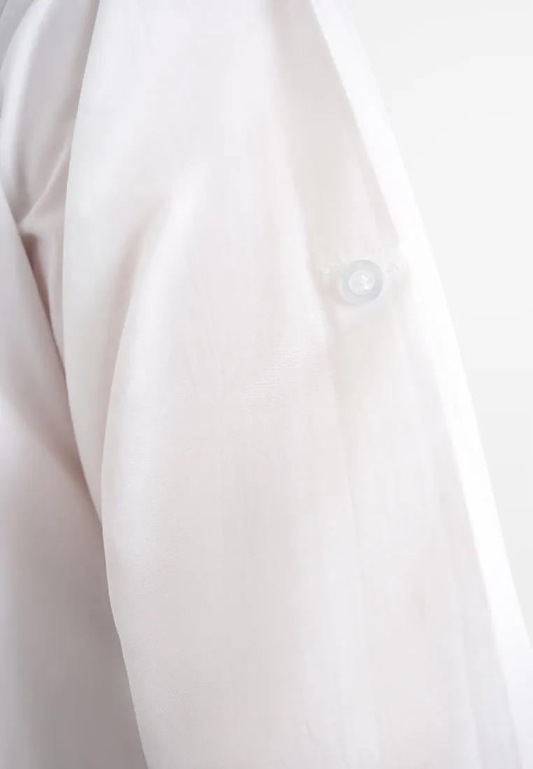 Linisha Minimalist Long Dress Shirt - White