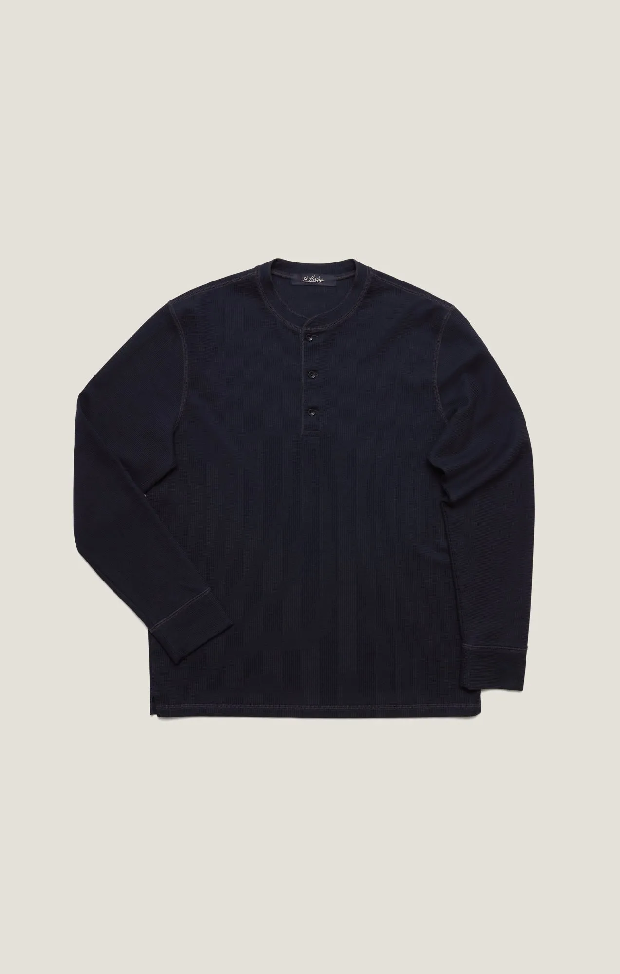 Long Sleeve Henley In Navy