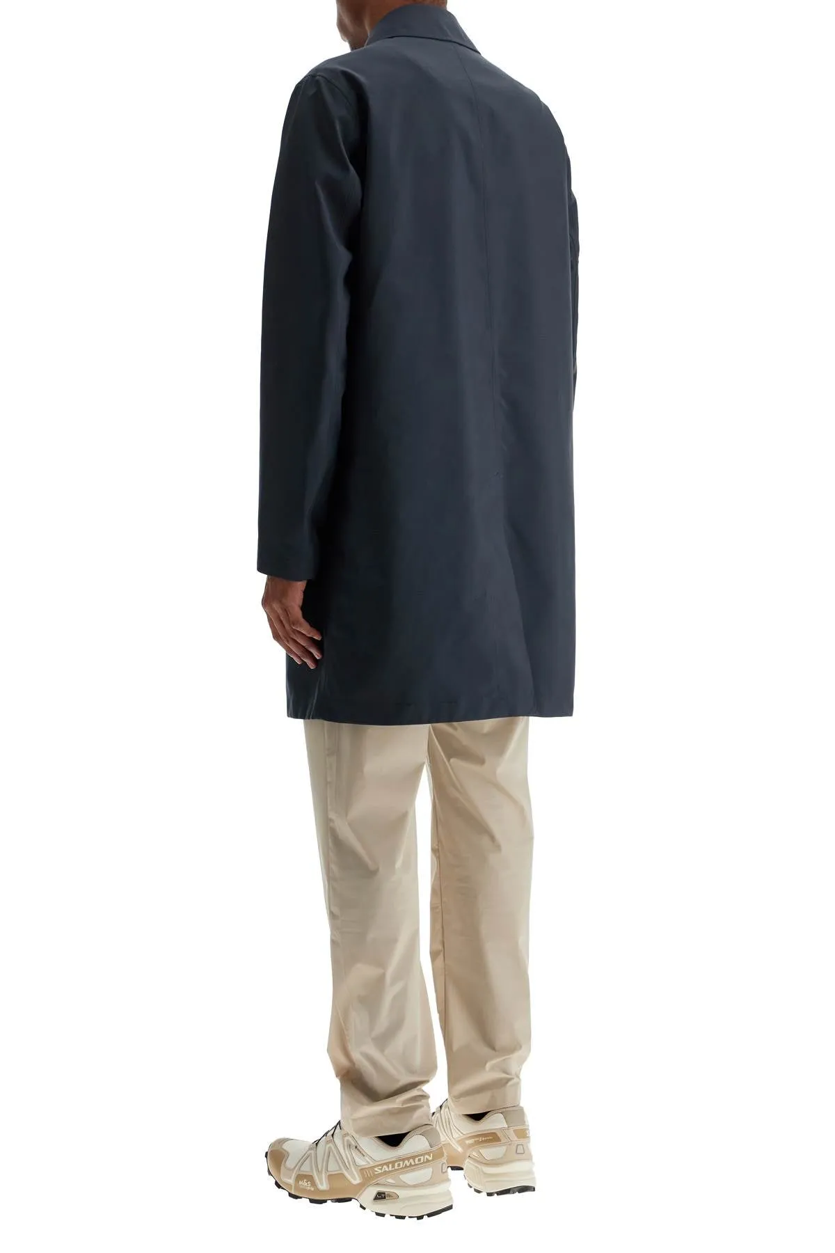 Long Waterproof Button Coat