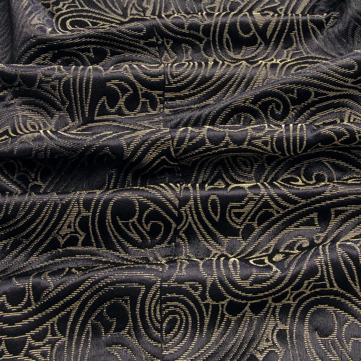 Luxury Black Champagne Paisley Men's Suit Set