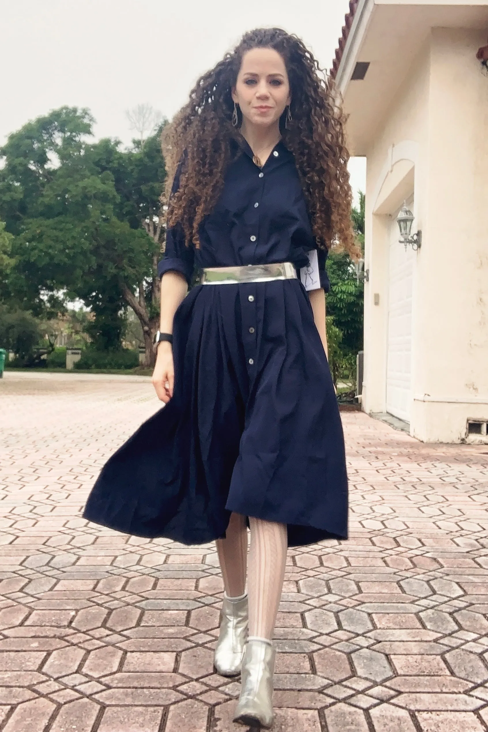 Maaya Medium Length - Navy Crepe