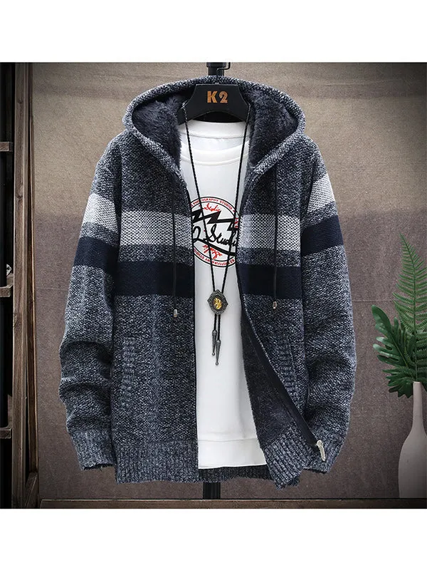 Men's Colorblock Knitted Jacket