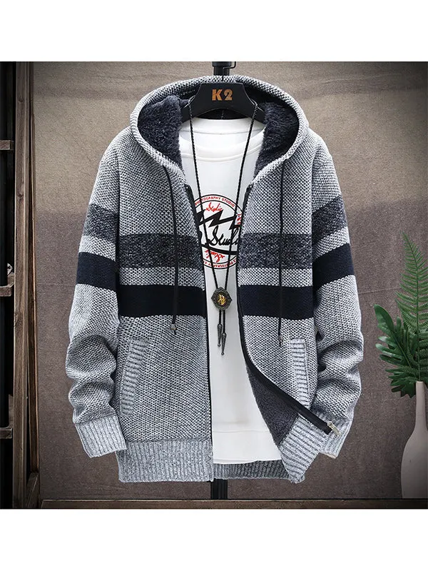 Men's Colorblock Knitted Jacket