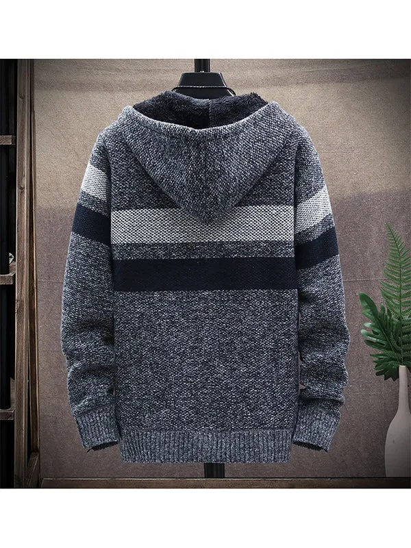 Men's Colorblock Knitted Jacket