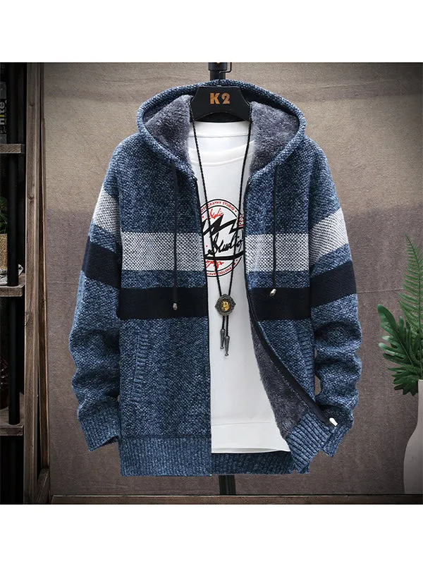 Men's Colorblock Knitted Jacket