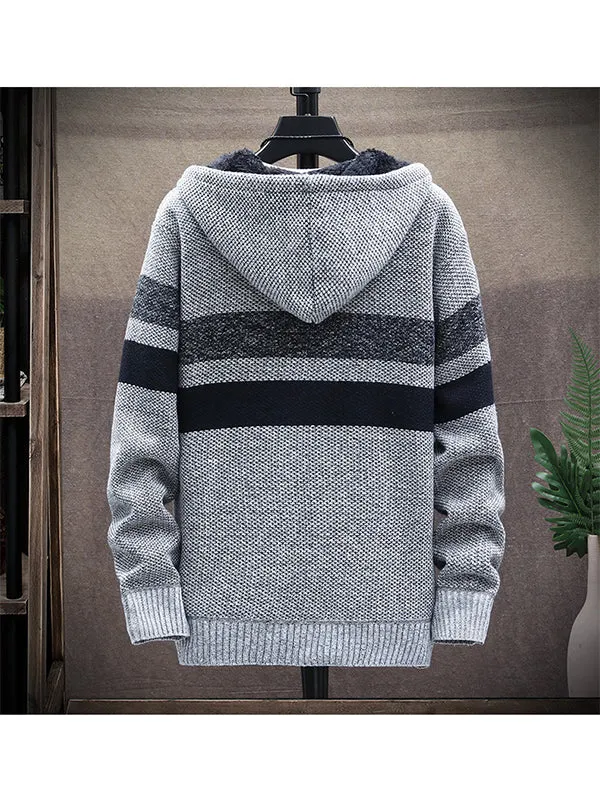 Men's Colorblock Knitted Jacket