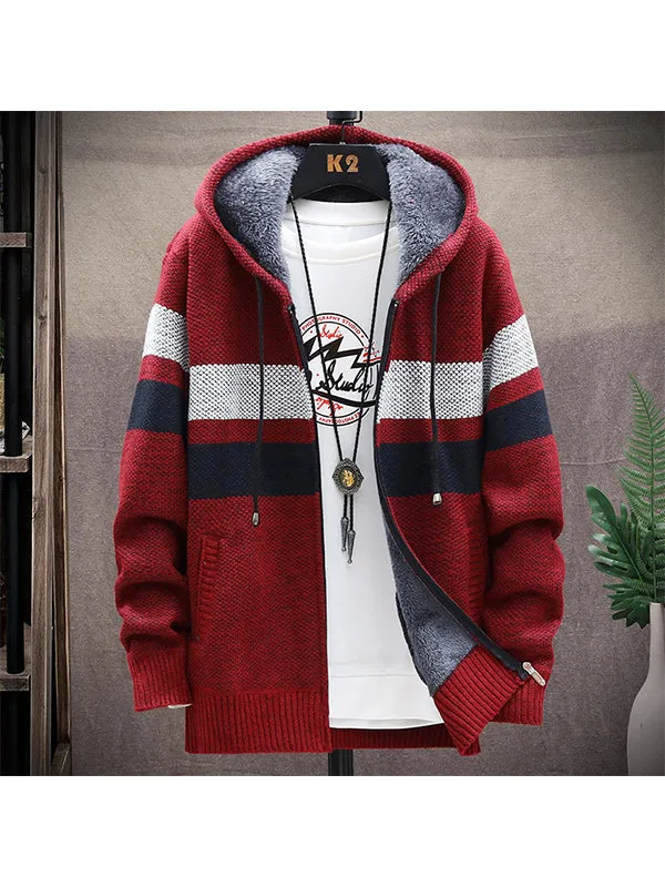 Men's Colorblock Knitted Jacket