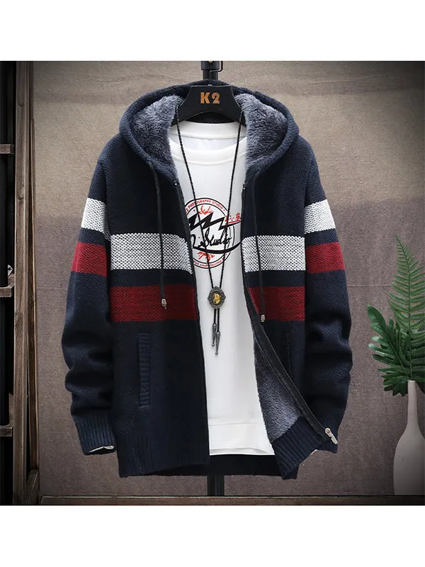 Men's Colorblock Knitted Jacket