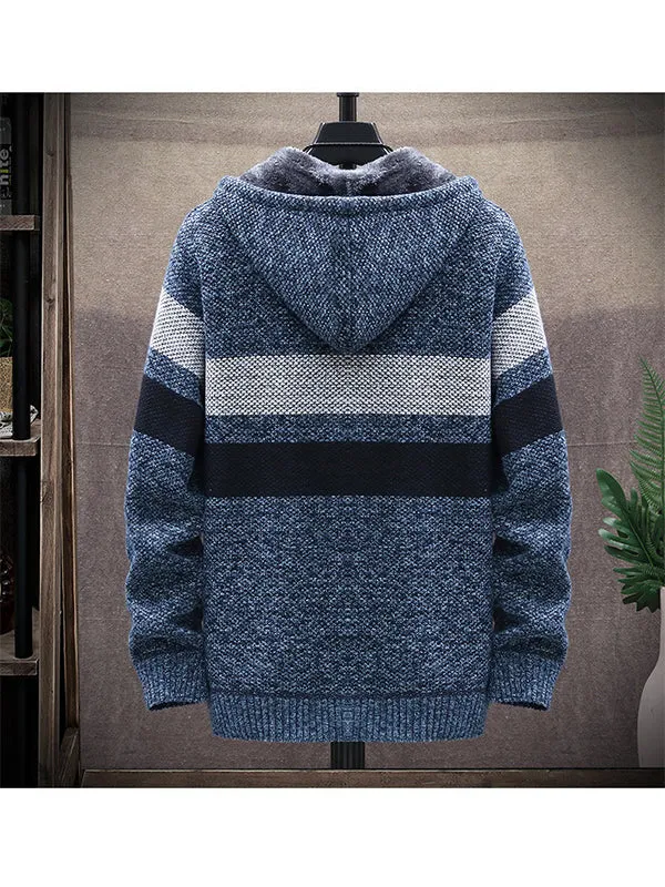 Men's Colorblock Knitted Jacket