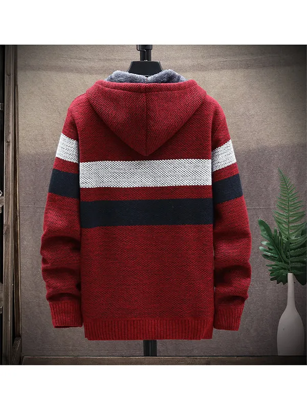 Men's Colorblock Knitted Jacket