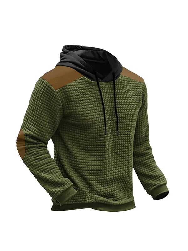 Men's Contrast Color Oversized Long Sleeve Hoodie