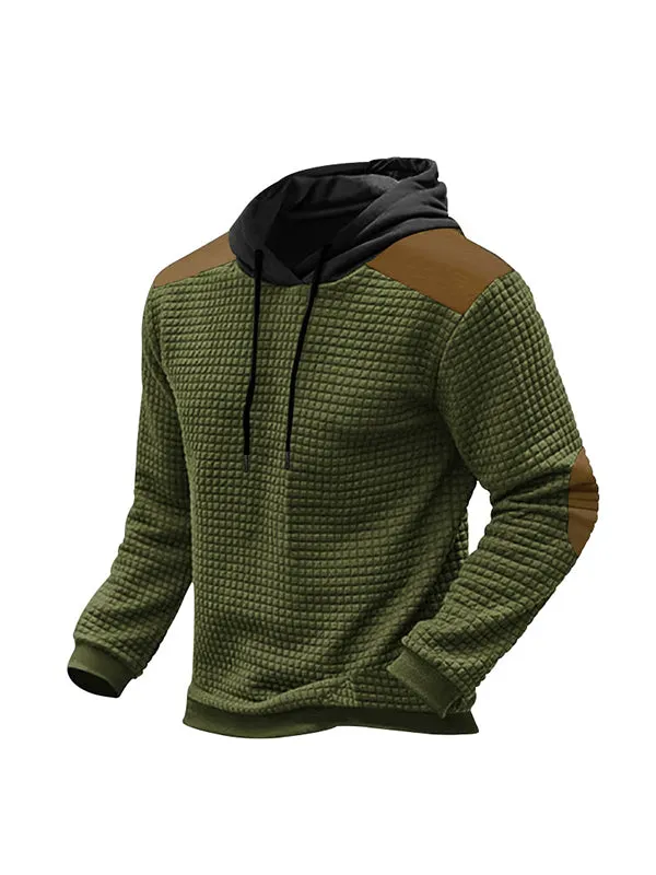 Men's Contrast Color Oversized Long Sleeve Hoodie