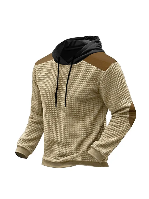 Men's Contrast Color Oversized Long Sleeve Hoodie